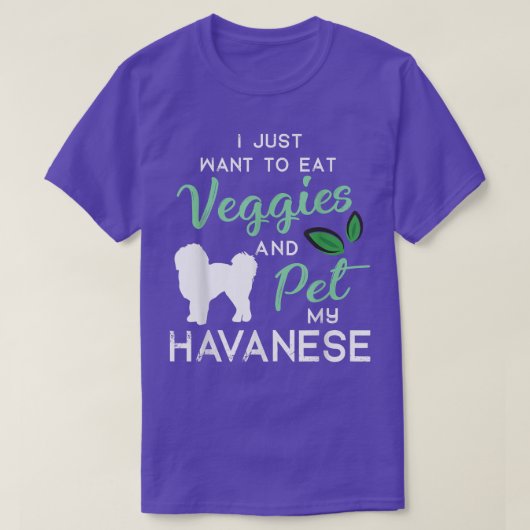 Havanese Funny Vegan Dog Lover Owner Xmas Birthday Tシャツ (デザイン正面)