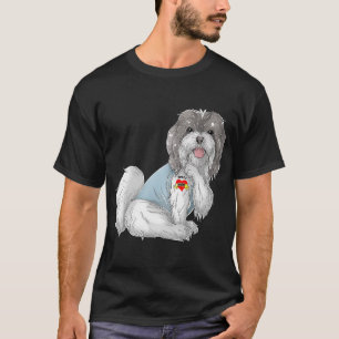 Havanese I love Mom Tattoo Dog おもしろい Mother's Day Tシャツ