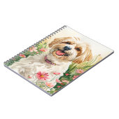 Havanese Journal - Water Color Dog Notebook ノートブック (左側)