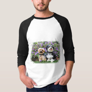 Havanese - Lola及びヨークシャーテリア-モーリー Tシャツ