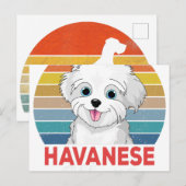 Havanese Mama Cute Havanese Dog Mom Funny Girls 案内ポストカード (正面/裏面)