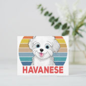 Havanese Mama Cute Havanese Dog Mom Funny Girls 案内ポストカード (スタンド正面)