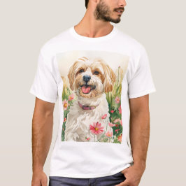 Havanese Men's T-Shirt - Water Color Dog Tee Tシャツ