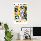 Havanese on Toilet Print - Matisse Style Bathroom ポスター (ホームオフィス)