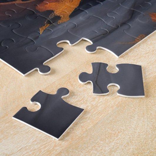 Havanese Pumpkins Halloween Scary ジグソーパズル (側面)