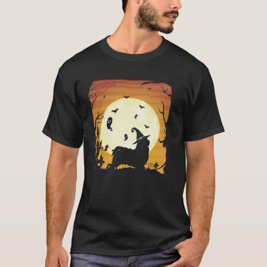 Havanese Silhouettes Happy Halloween Night Tシャツ (正面)