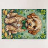Havanese St Patrick’s Day Cute Lucky Dog ジグソーパズル (横)