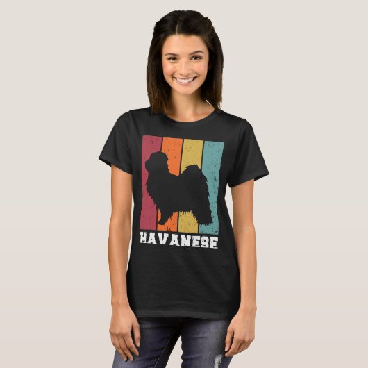 Havanese Vintage  2 Tシャツ (正面フル)