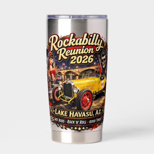 Havasu Rockabilly Reunion 2026 T-Shirt 保温保冷タンブラー (背面)