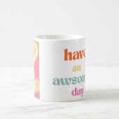 have a awsome day taza de conejo feliz コーヒーマグカップ (中央)