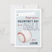 "Have a Ball" Baseball Valentine's Day Card 招待状 (正面)