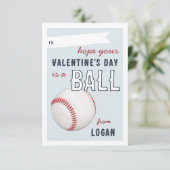 "Have a Ball" Baseball Valentine's Day Card 招待状 (スタンド正面)