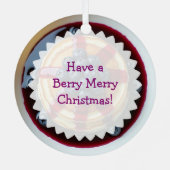 Have a Berry Merry Christmas Blueberry Pancakes メタルオーナメント (裏面)