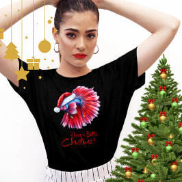 Have a Betta Christmas Funny Santa Fish Lover Pun  Tシャツ
