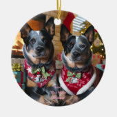 Have a Blue Heeler Christmas! セラミックオーナメント (正面)