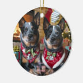 Have a Blue Heeler Christmas! セラミックオーナメント (左)