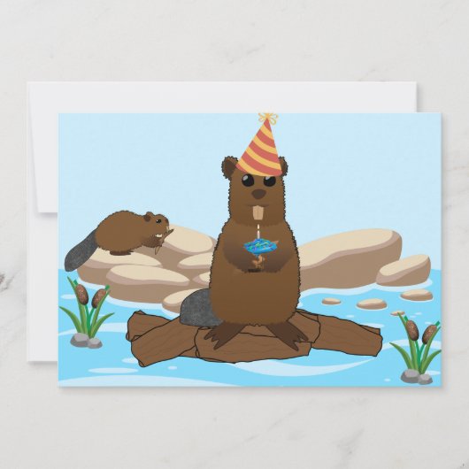 “Have a Dam Fine Birthday” Flat Greeting Card (正面)