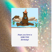 “Have a Dam Fine Birthday” Flat Greeting Card