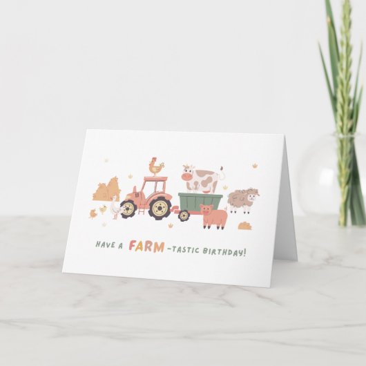 Have a Farm-Tastic Birthday カード (正面)