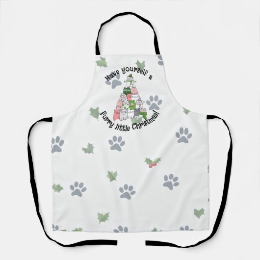 Have a furry little Christmas エプロン (正面)