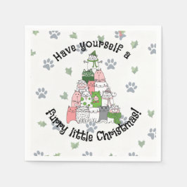 Have a furry little Christmas スタンダードカクテルナプキン