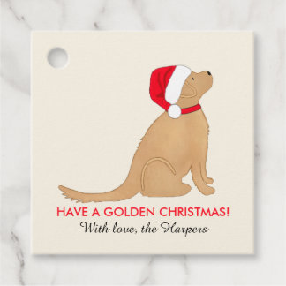 Have a Golden Christmas Customized Flat Card フェイバータグ