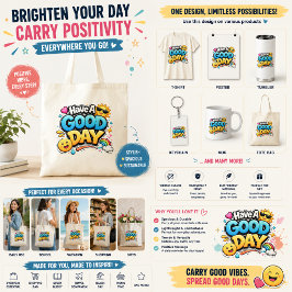 Have A GOOD DAY – かわいいポジティブなタイポグラフィ トートバッグ