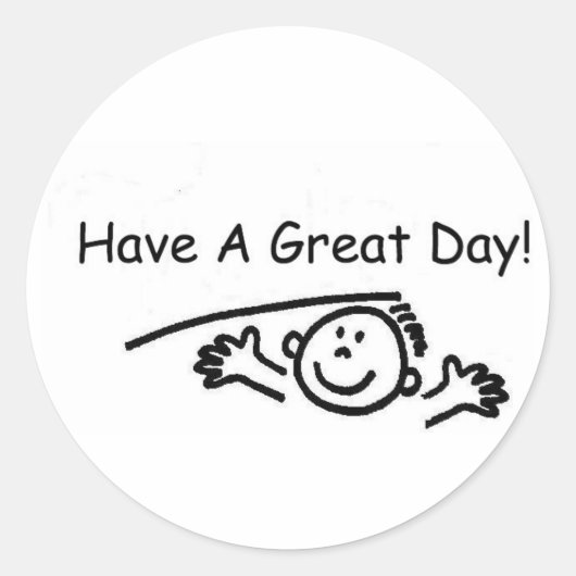 Have A Great Day Sticker ラウンドシール (正面)