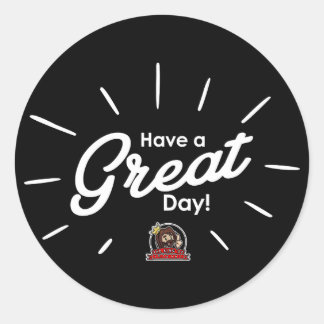 Have A Great Day Sticker (Black) ラウンドシール