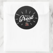 Have A Great Day Sticker (Black) ラウンドシール (バッグ)