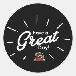 Have A Great Day Sticker (Black) ラウンドシール