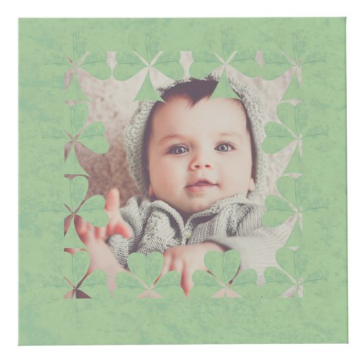 「Have a Happy St. Patrick's Day」シャムロックフレーム フォトキューブ (右)