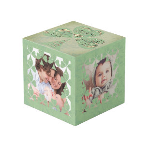 「Have a Happy St. Patrick's Day」シャムロックフレーム フォトキューブ