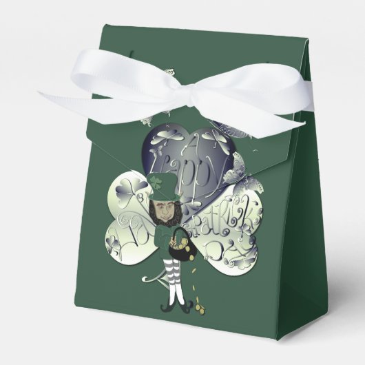 "Have a Happy St. Patrick's Day" Leprechaun  フェイバーボックス (正面サイド)