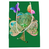 「Have a Happy St. Patrick's Day」 Leprechaun Mediu ミディアムペーパーバッグ (正面)