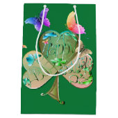 「Have a Happy St. Patrick's Day」 Leprechaun Mediu ミディアムペーパーバッグ (裏面)