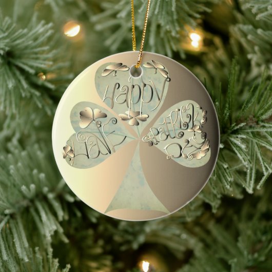 Have a Happy St. Patrick's Had 書 St. Patrick's手 セラミックオーナメント (ツリー)