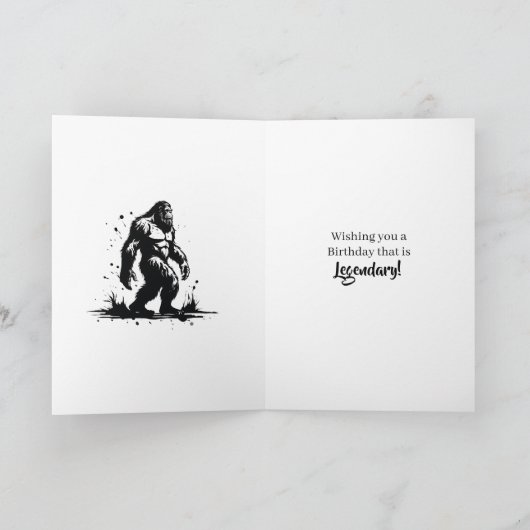 Have a Legendary Birthday | Sasquatch カード (内部)