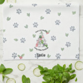 Have a little furry little Christmas キッチンタオル (折り畳み)