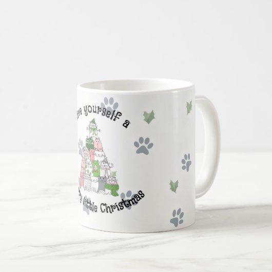 Have a little furry little Christmas コーヒーマグカップ (正面右)