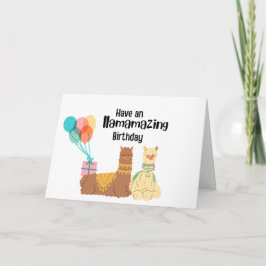 Have a Llamazing Birthday カード