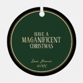 Have a Maganificent Christmas Trump MAGA Holiday メタルオーナメント (裏面)