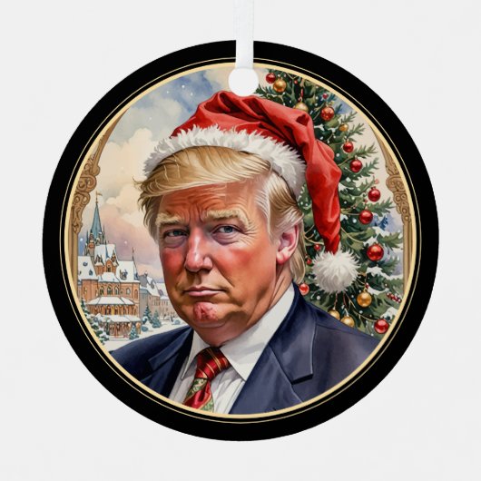 Have a Maganificent Christmas Trump MAGA Holiday メタルオーナメント (正面)