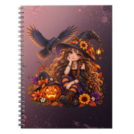 Have a Magical Halloween Cute Witch ノートブック