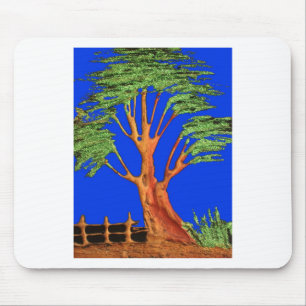 Have a Nice Day African ECO Blue Sky Acacia Tree マウスパッド