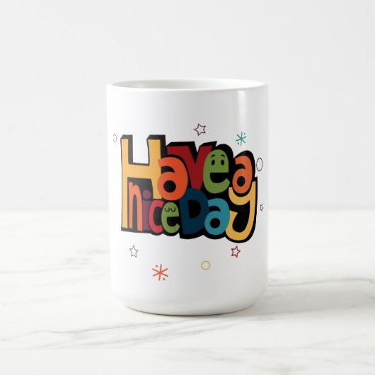 "Have a Nice Day" Retro Colorful Coffee Mug  コーヒーマグカップ (中央)