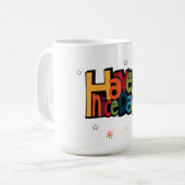 "Have a Nice Day" Retro Colorful Coffee Mug  コーヒーマグカップ (正面左)