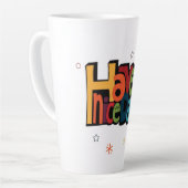 "Have a Nice Day" Retro Tall Latte Mug with Stars  カフェラテマグ (左アングル)
