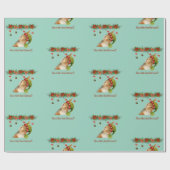 Have a Nutty Good Christmas Squirrel Holiday ラッピングペーパー (フラット)