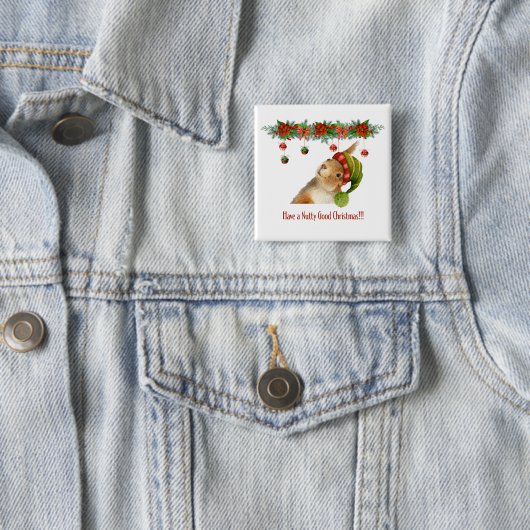 Have a Nutty Good Christmas Squirrel Holiday 缶バッジ (インサイチュ)